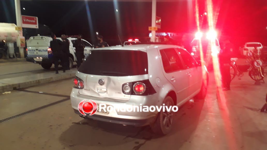 CRIVADO: Motorista é alvejado a tiros dentro de carro e pede ajuda em posto de combustíveis