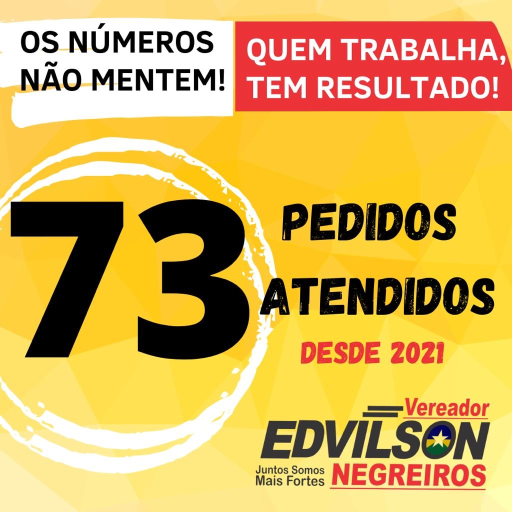 SERVIÇO: Ver. Edwilson Negreiros enumera pedidos de providências atendidos em 2021