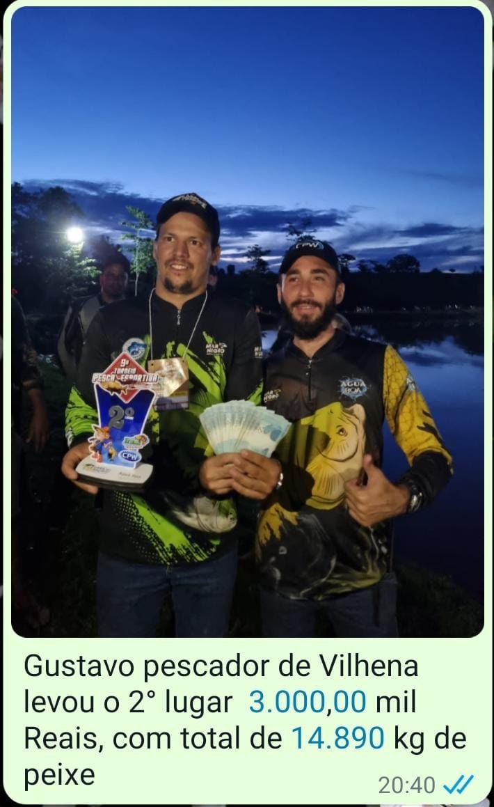 PREMIAÇÕES: Torneio de pesca esportiva acontece em Rondônia no domingo (28)