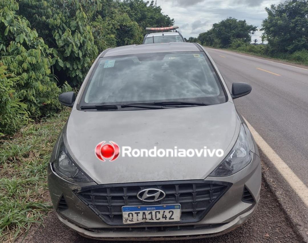 NA BR-364: Carro levado de motorista de app após sequestro é recuperado pela polícia