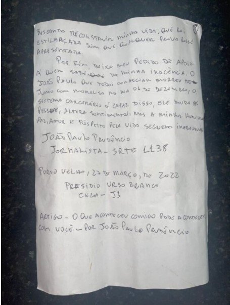 PEDIDO: Jornalista diz: 'O que aconteceu comigo, pode acontecer com você''