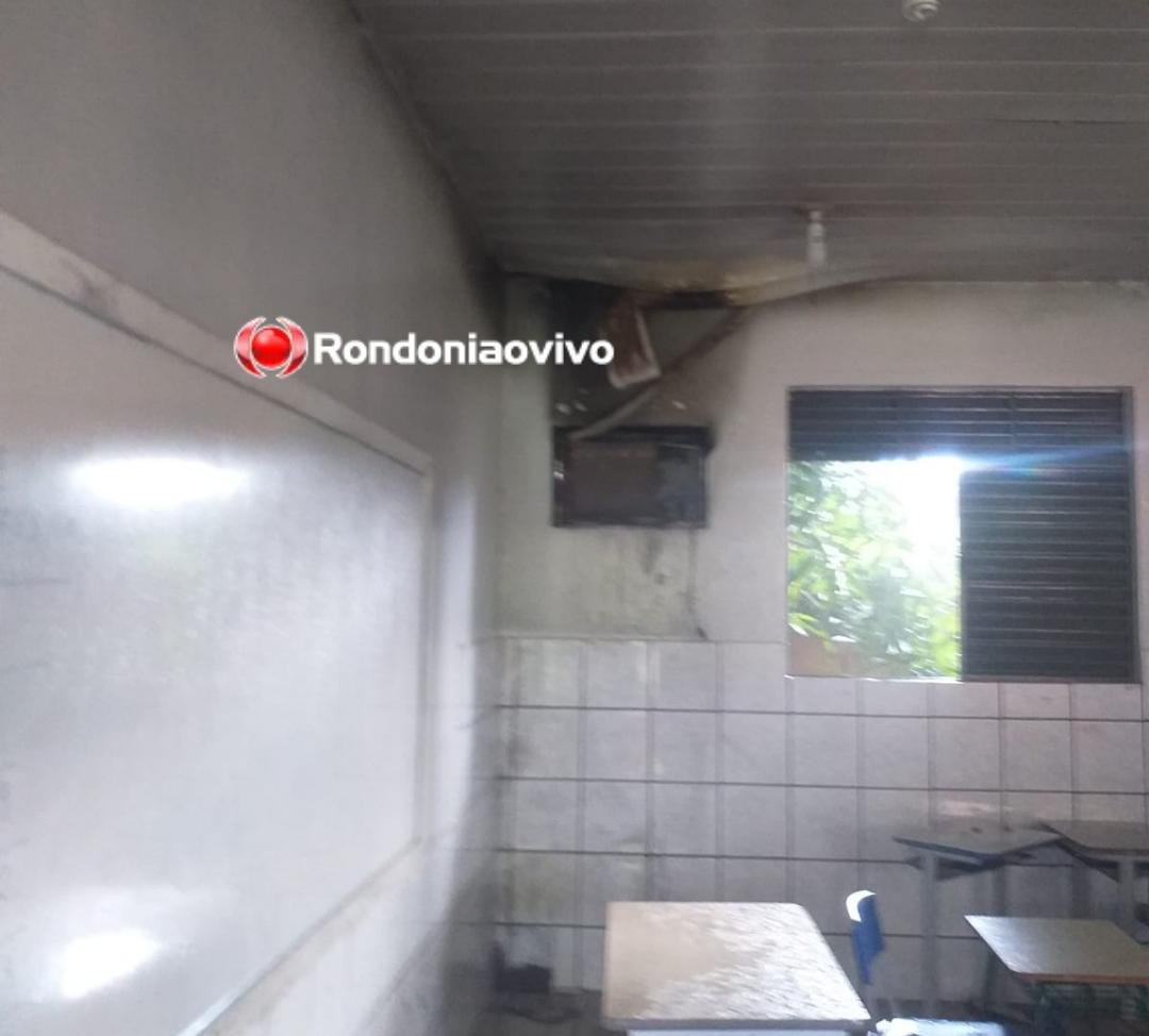 PANE ELÉTRICA: Incêndio em sala de aula causa pânico em escola no Centro de Porto Velho