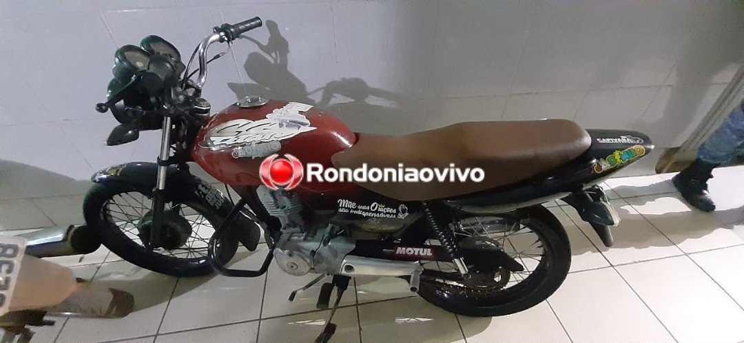 RECEPTAÇÃO: Homem é preso com moto roubada após denúncia de consumo de drogas