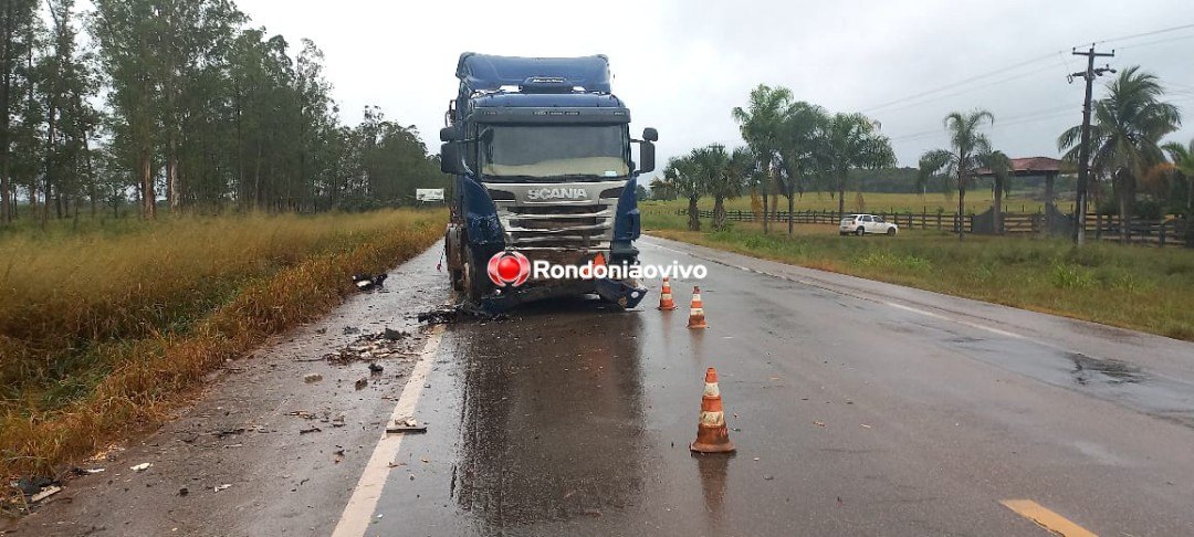 NA BR-364: Vídeo mostra acidente que acabou na morte de idoso