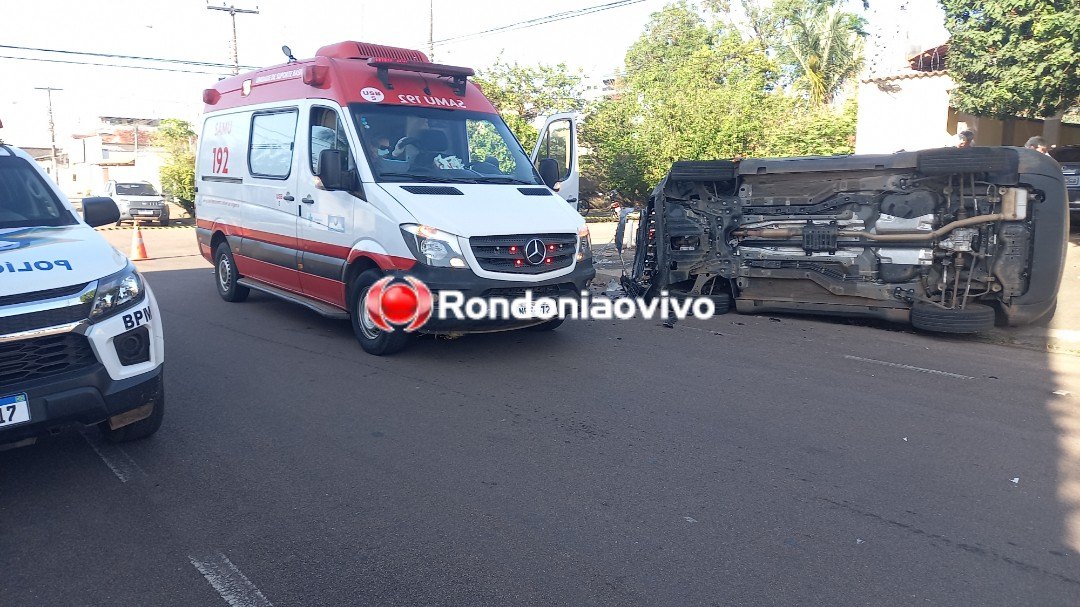 VÍDEO: Jeep com duas crianças capota após avançar preferencial