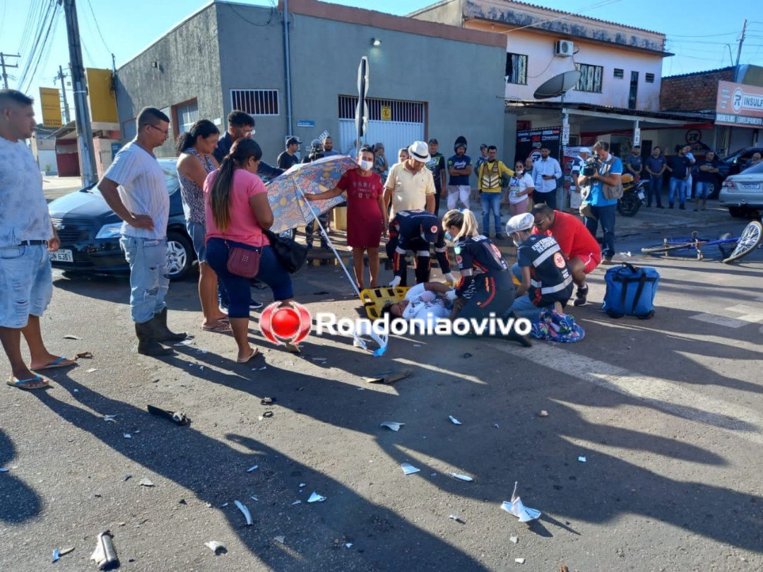 ASSISTA: Vídeo mostra grave acidente entre três carros e ciclista na 'Pinheiro'