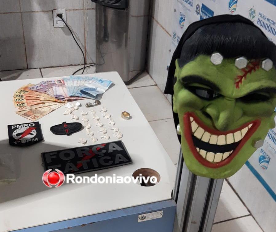 DE NOVO: Adolescente é detido com drogas e 'máscara de terror'  no Anacondas