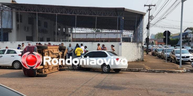 IMPRUDÊNCIA: Acidente com capotamento envolvendo três veículos é registrado na 'Duque'