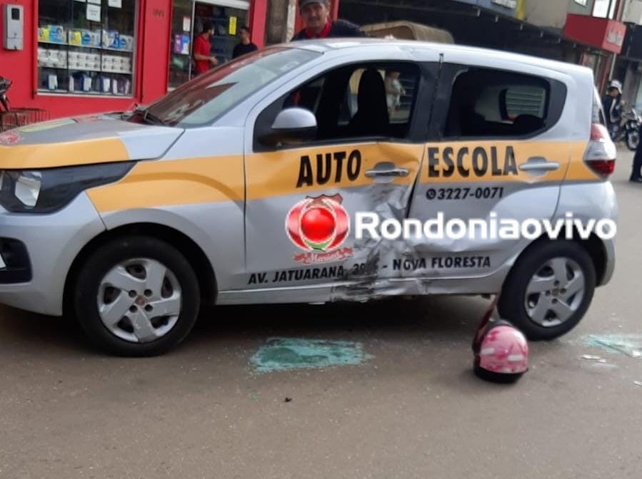 VÍDEO: Mulher fica em estado grave após bater em carro de autoescola 