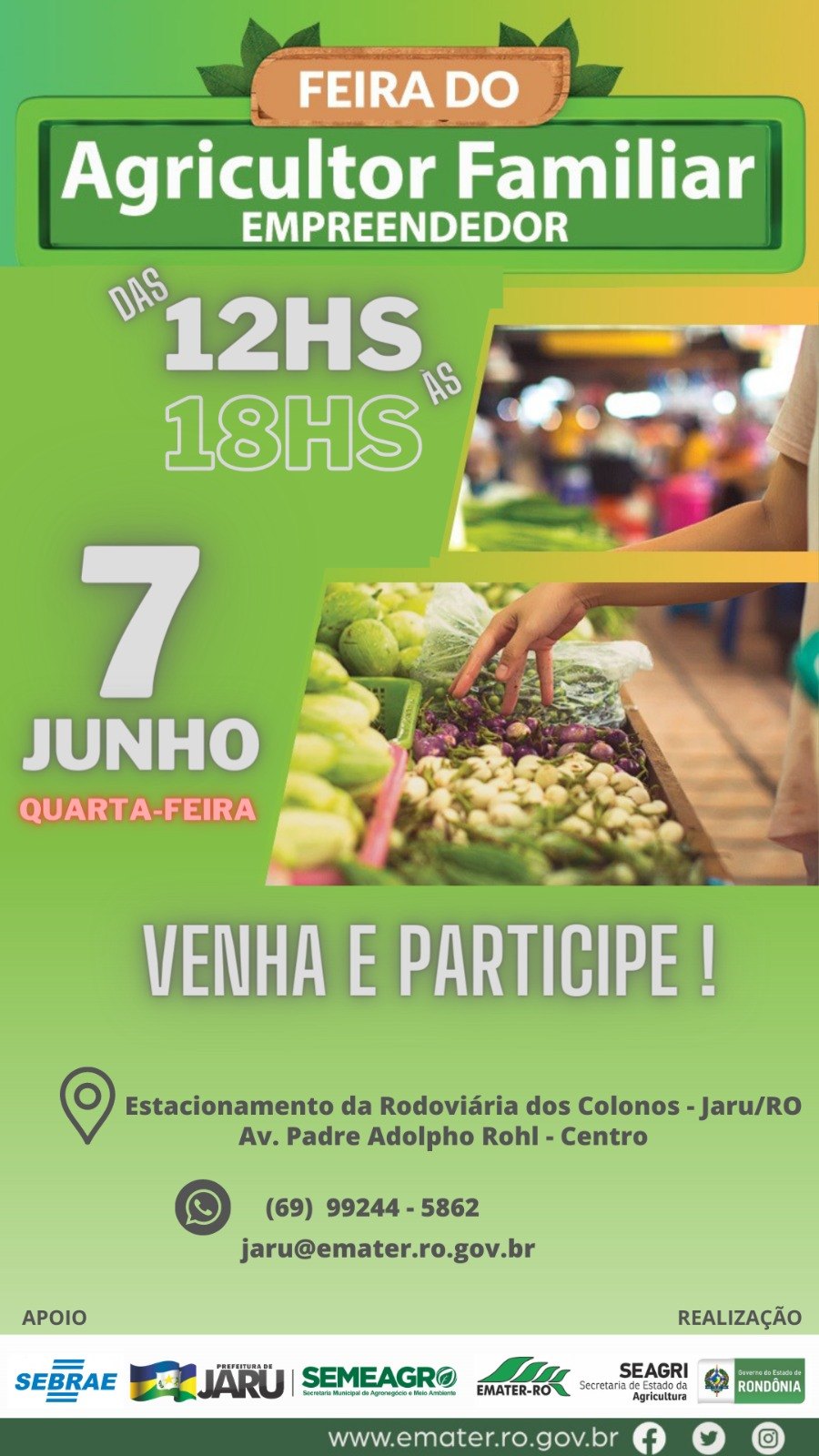 Jaru realiza mais uma edição da Feira do Agricultor Familiar Empreendedor 