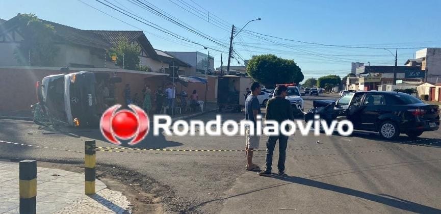 URGENTE: Ambulância capota após grave batida na região Central