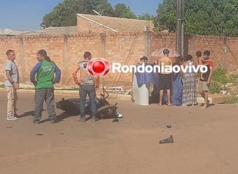 PERIGO: Motoboy fica inconsciente após grave batida entre moto e carro