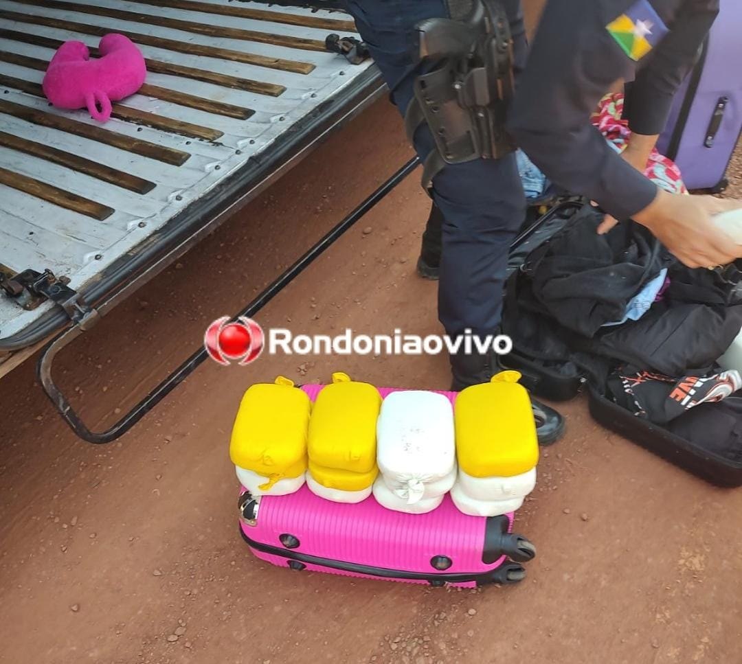 TRÁFICO NA 364: PM prende casal de Goiânia com 25 quilos de cocaína em Porto Velho