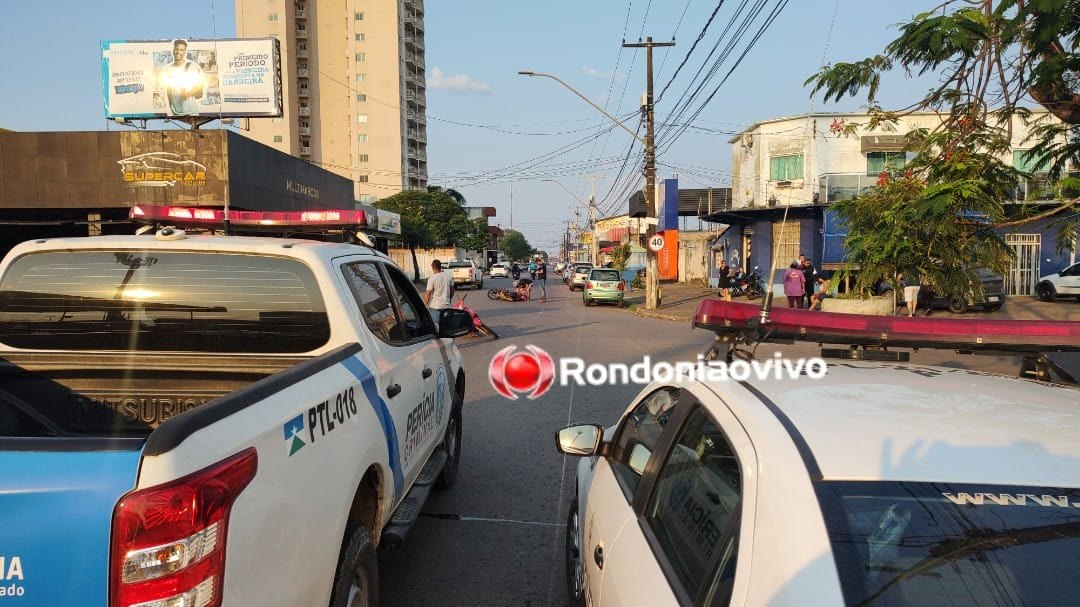 NA AMAZONAS: Colisão entre duas motos Biz deixa homem e mulher feridos