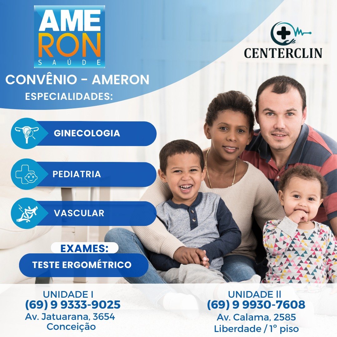PREVENÇÃO: Consultas com vários convênios é na Centerclin