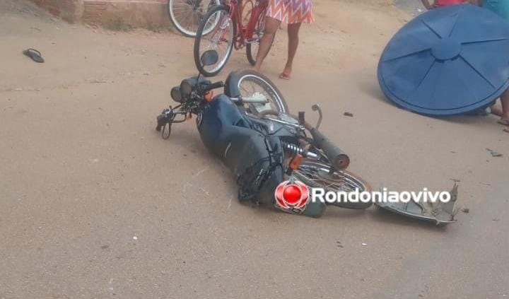 DIA DE AZAR: Funcionário pega moto escondida do patrão e se envolve em grave acidente