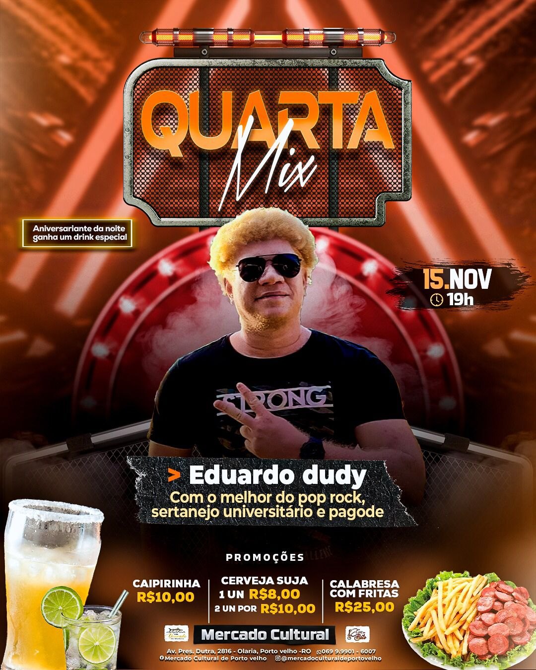 MERCADO CULTURAL:   Dom Vinil, Carla Letícia e banda nesta terça-feira do rock