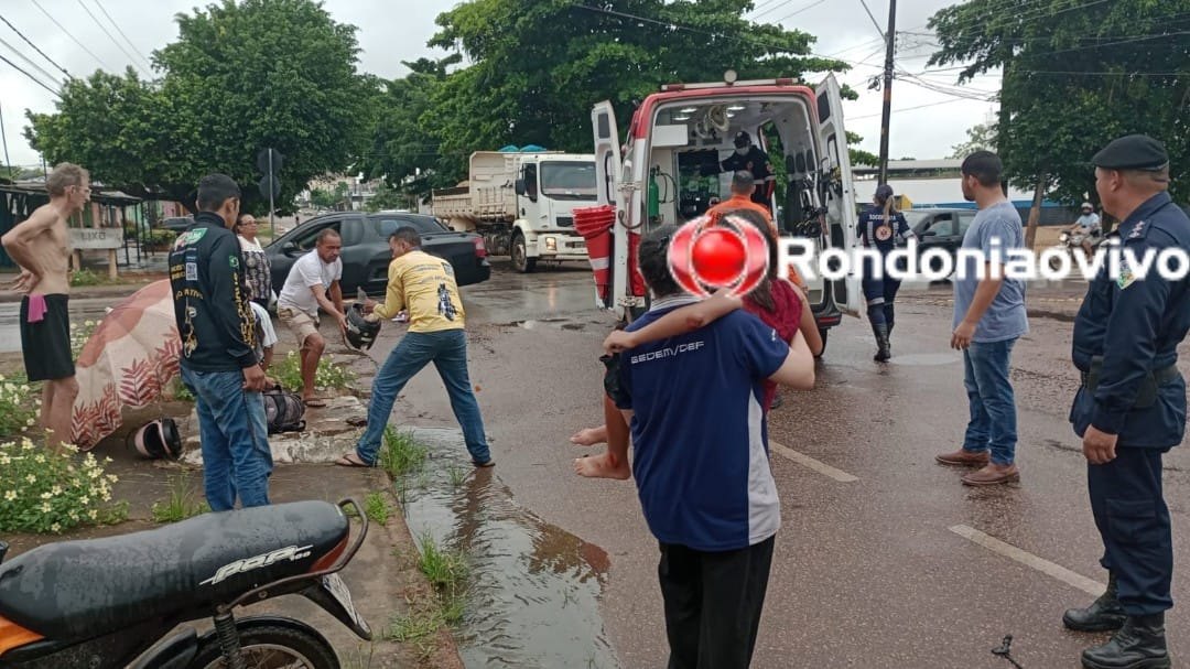 INVADIU: Mãe e filha são atropeladas por carro na Avenida Pinheiro Machado