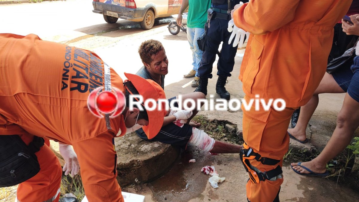 NA CALAMA: Vídeo mostra ladrão de moto sofrendo grave acidente após roubo
