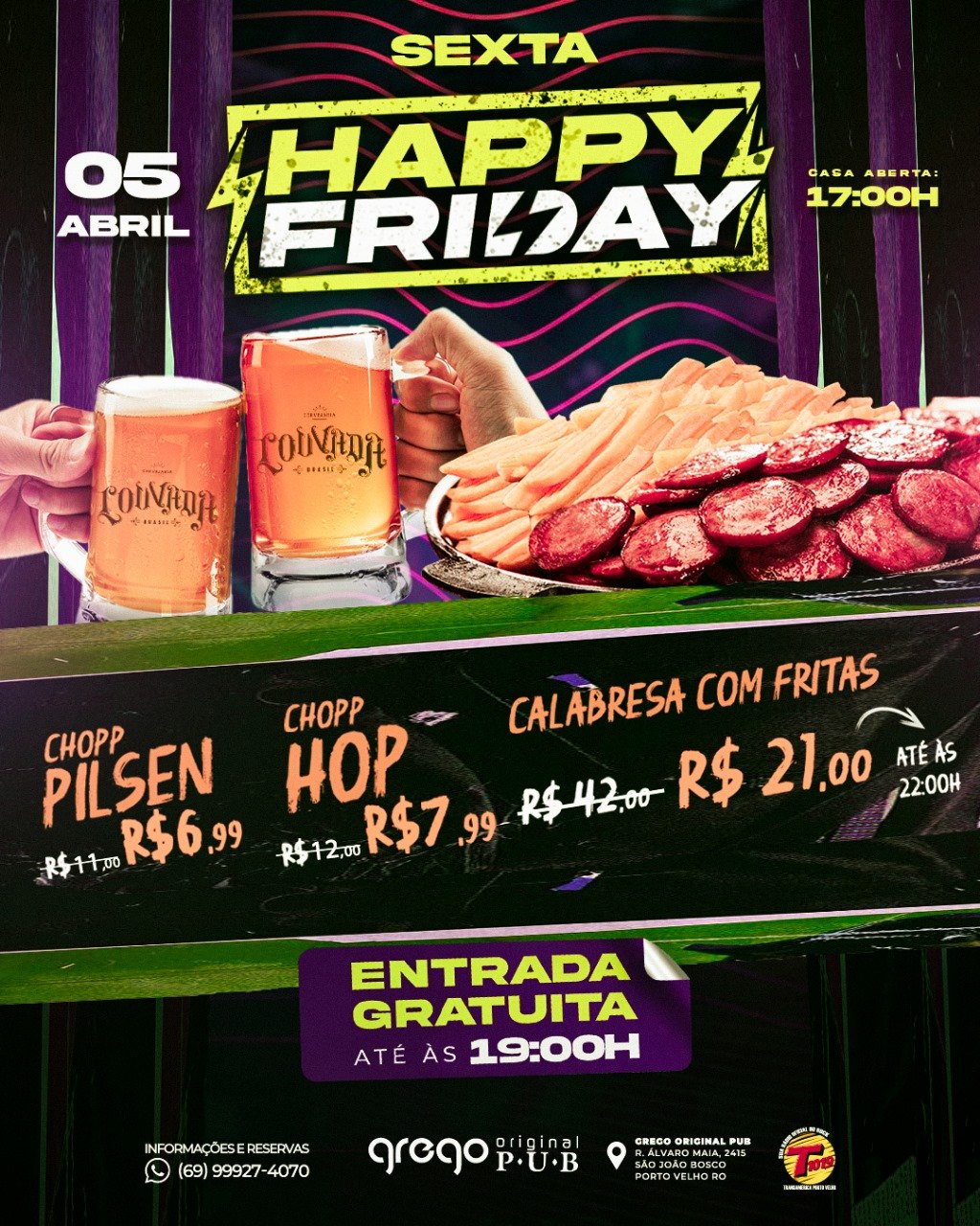 CURTIÇÃO: Confira a agenda dessa semana no Grego Original