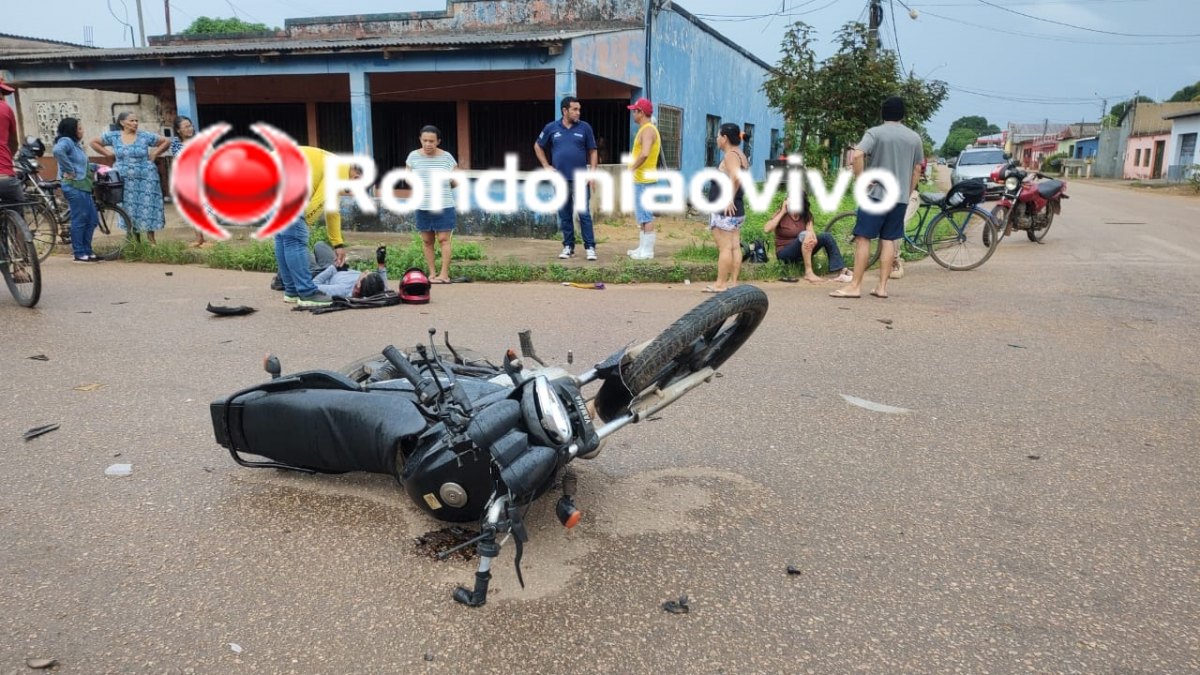 TRÊS VEÍCULOS: Grave acidente deixa moto Aplicativo e passageira feridos
