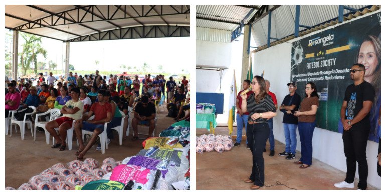 ROSANGELA DONADON: Deputada entrega material esportivo e uniformes para atletas