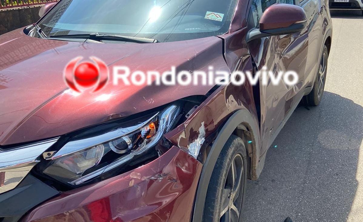 NO CENTRO: Motoboy de delivery avança preferencial e atinge em cheio HR-V