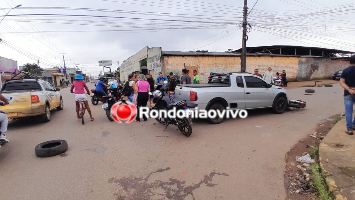 FRATURA EXPOSTA: Criança e motociclista são arrastados por carro na zona Sul
