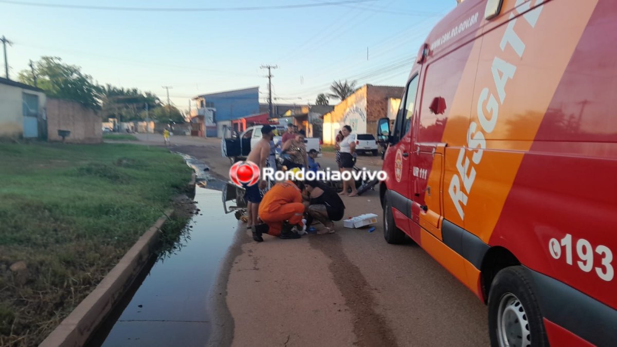 DE FRENTE: Mulher com sinais de embriaguez fica em estado grave em colisão entre motos 