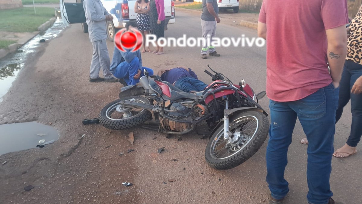 DE FRENTE: Mulher com sinais de embriaguez fica em estado grave em colisão entre motos 
