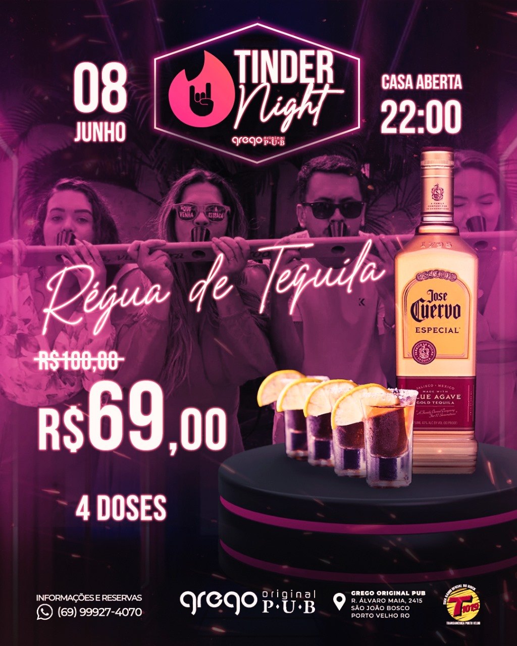 TINDER NIGHT: Confira a agenda dessa semana do Grego Original
