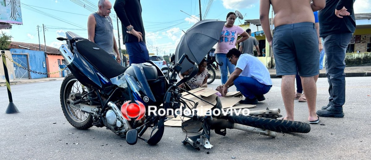 FRATURAS: Caminhão avança cruzamento e causa grave acidente com motociclista 