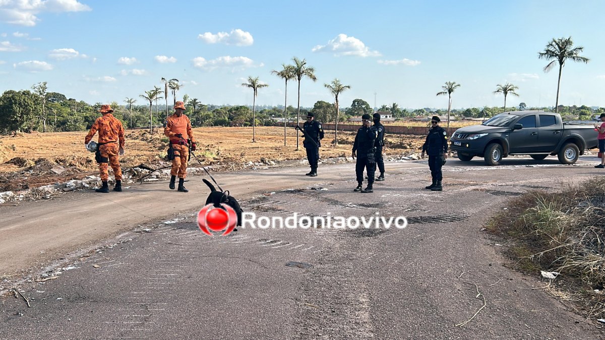 VÍDEO: PM e Bombeiros com cadela farejadora fazem buscas por corpo em condomínio