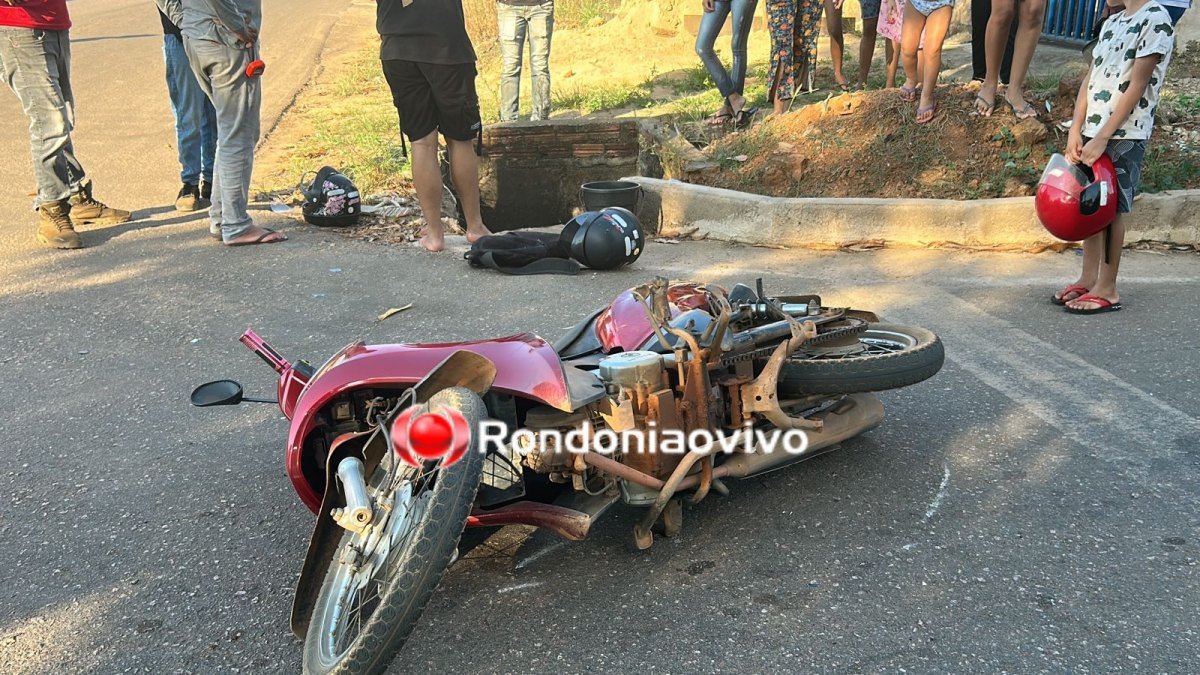 ATROPELAMENTO: Mulher em moto cai dentro de bueiro e fica gravemente ferida; motorista fugiu