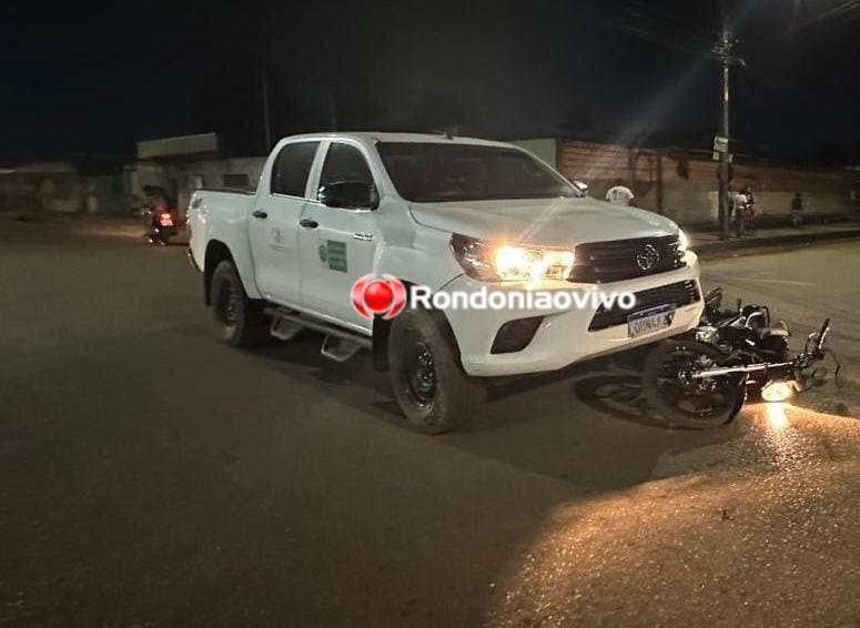 CIDADE DO LOBO: Menino de quatro anos fica ferido após acidente entre moto e veículo da SESAU 