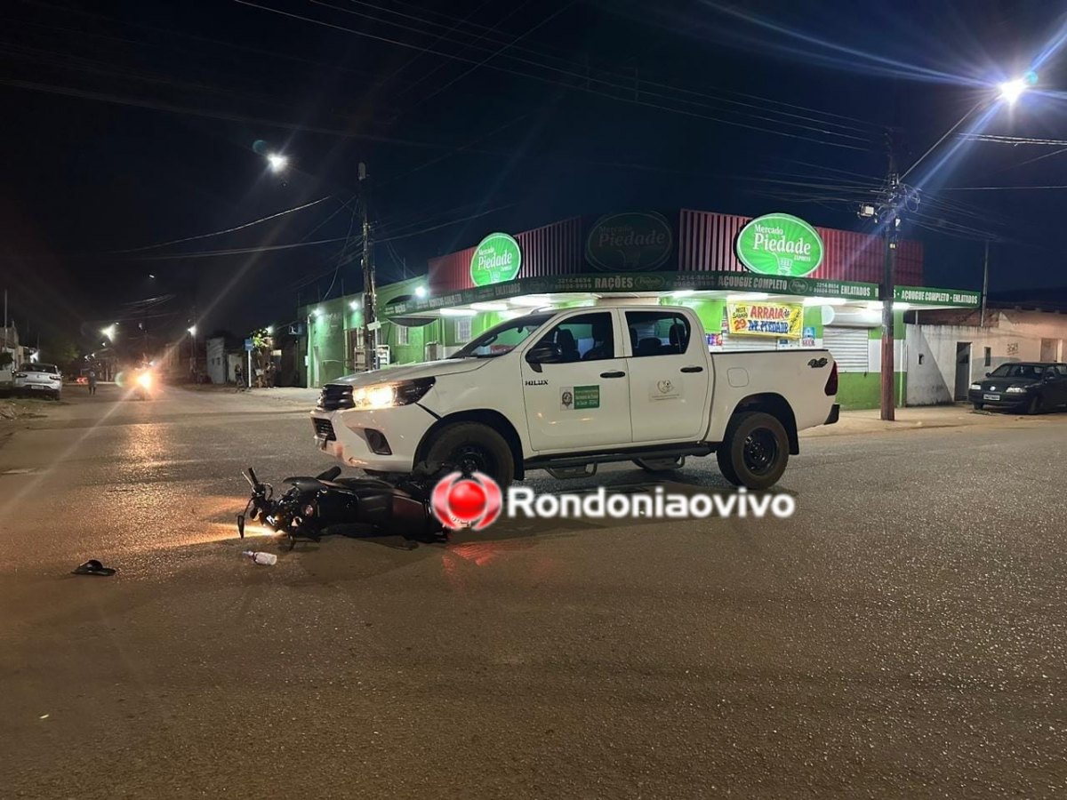 CIDADE DO LOBO: Menino de quatro anos fica ferido após acidente entre moto e veículo da SESAU 