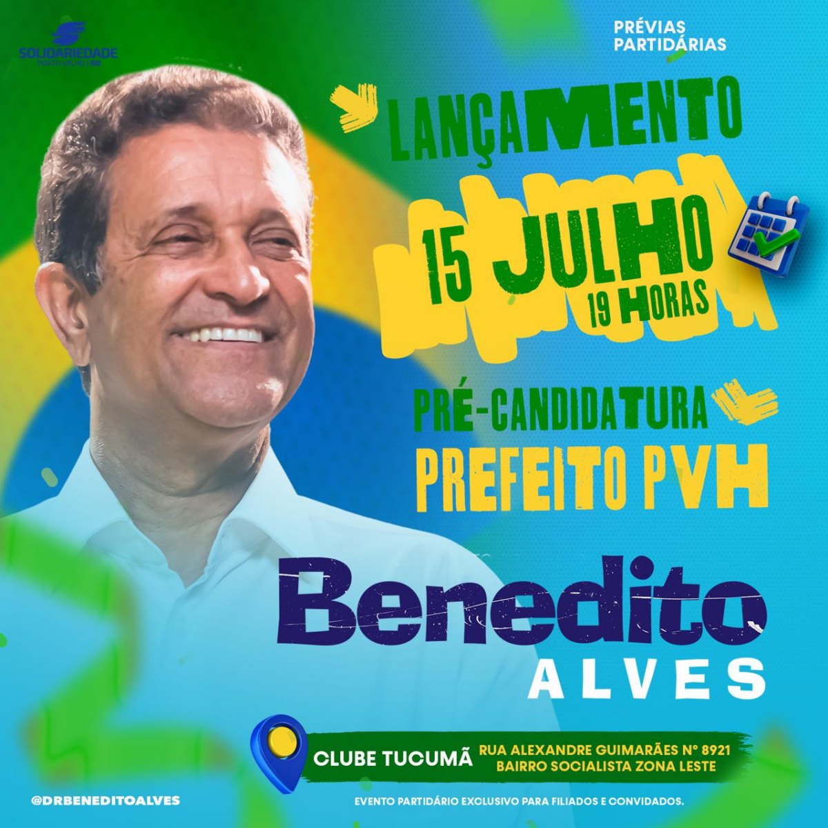 ELEIÇÕES 2024: Benedito Alves lança pré-candidatura à Prefeitura de Porto Velho