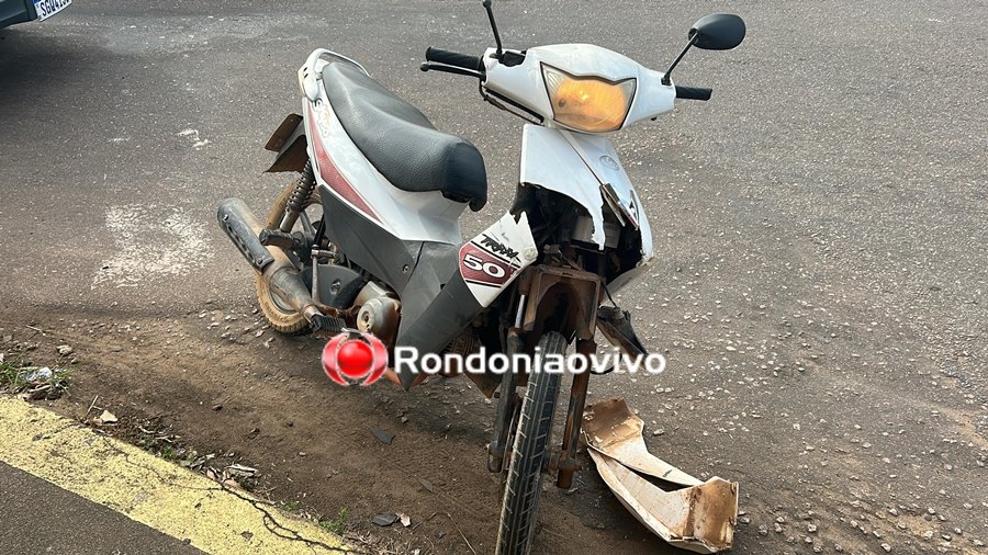 NA CALAMA: Mulher em moto sofre vários ferimentos após condutor de Uno cruzar preferencial