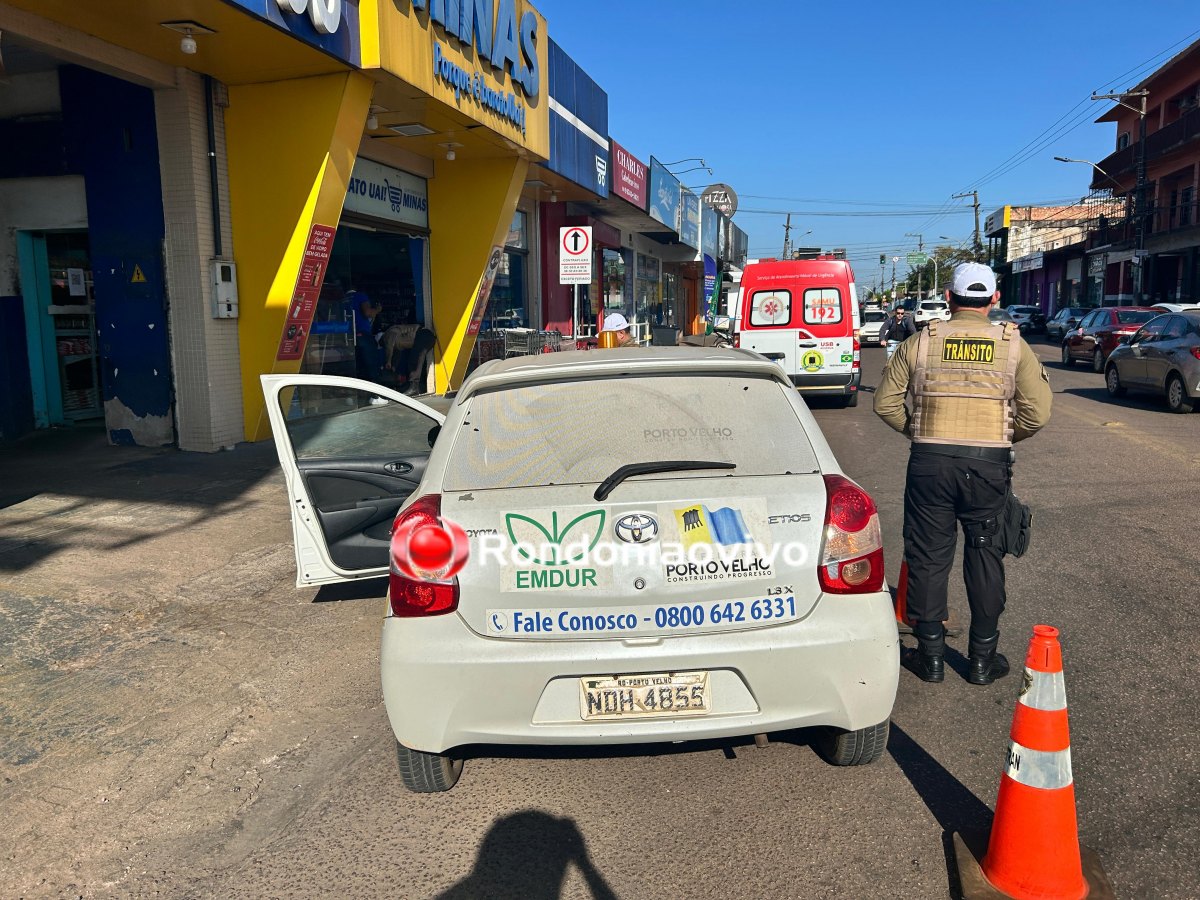 VÍDEO: Motociclista invade supermercado após colisão com carro da Emdur