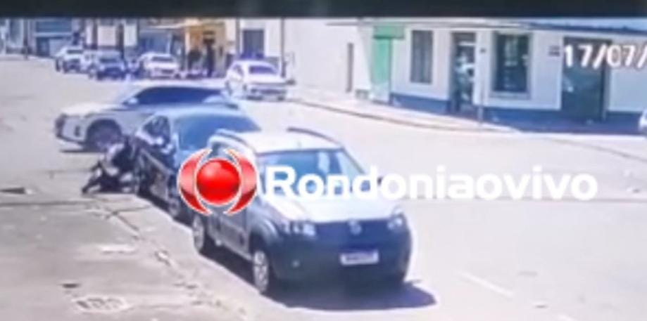 VÍDEO: Grave acidente que deixou mulher ferida foi registrado por câmera de segurança 