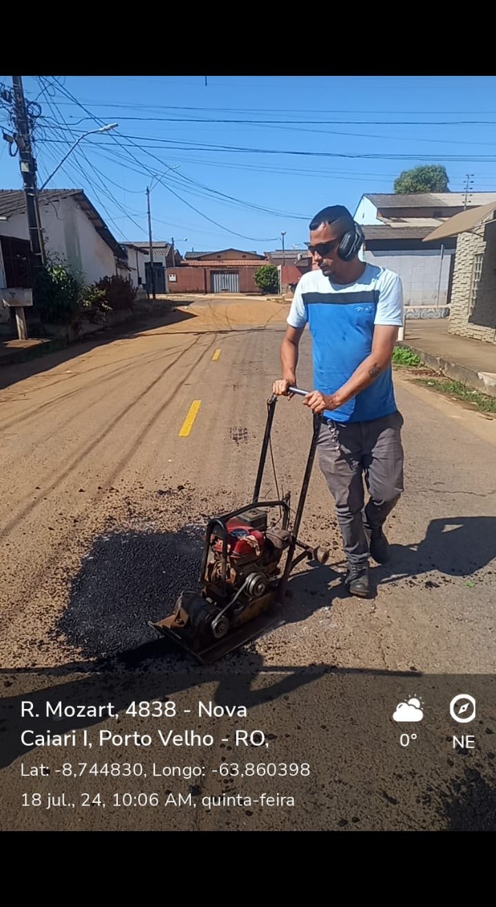 VEREADOR: Negreiros solicita e Prefeitura da Capital faz operação tapa-buracos no Igarapé