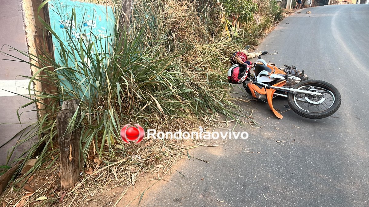 EMBRIAGADOS: Ocupantes de moto sofrem grave acidente em ladeira no Centro