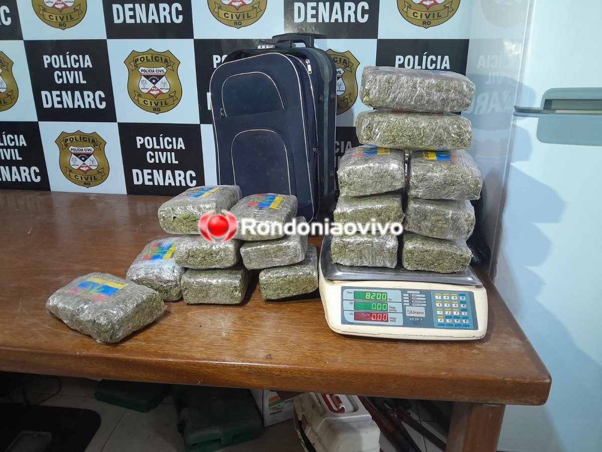 NO HOTEL: Denarc prende traficante com cerca de 20 quilos de skunk Colômbia Gold 