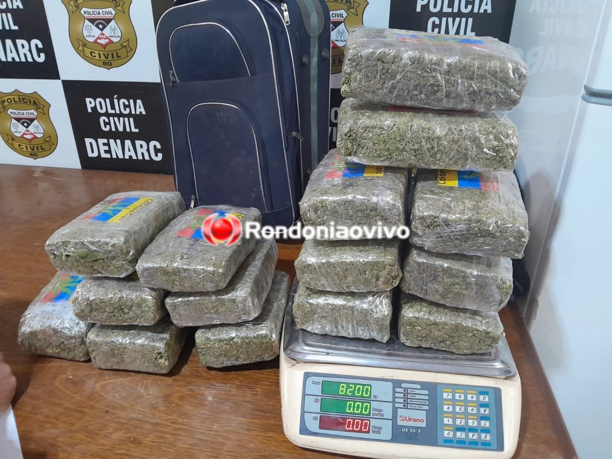 NO HOTEL: Denarc prende traficante com cerca de 20 quilos de skunk Colômbia Gold 