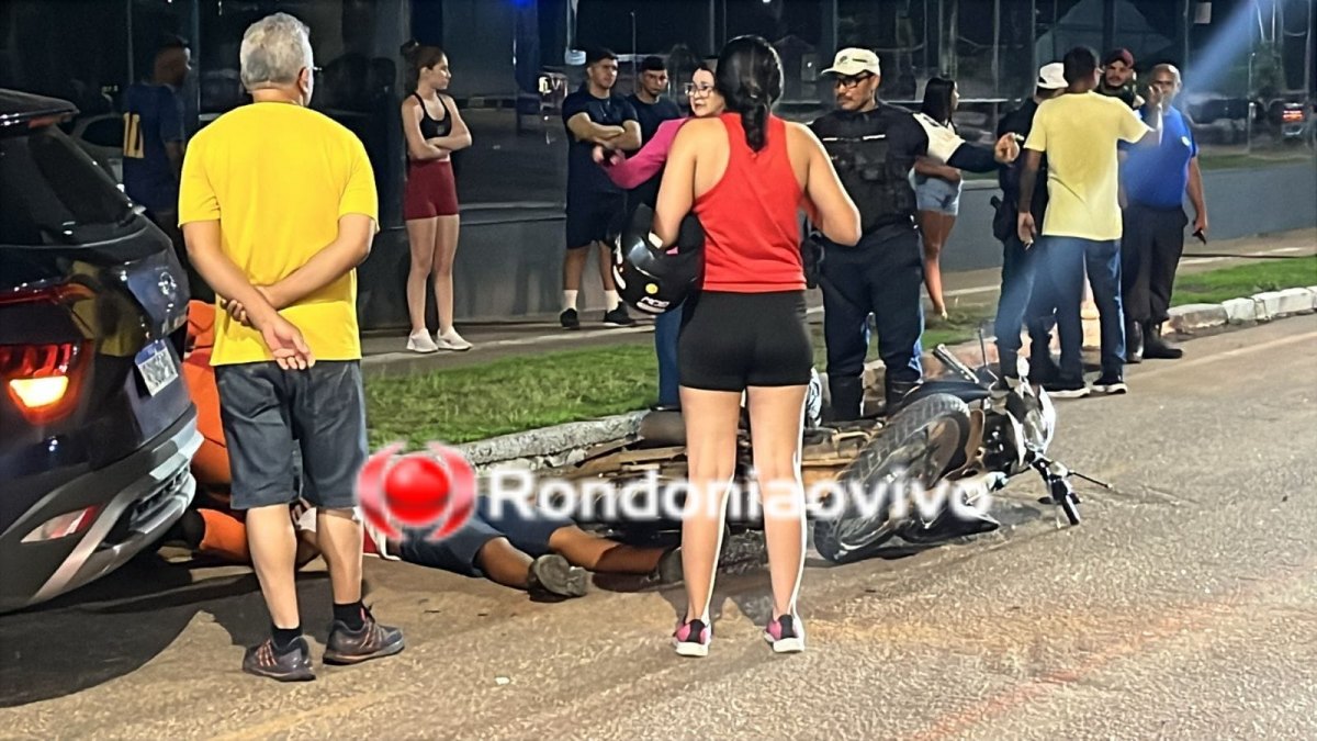 CARRO E MOTO: Três pessoas ficam feridas em acidente na região do Espaço Alternativo 