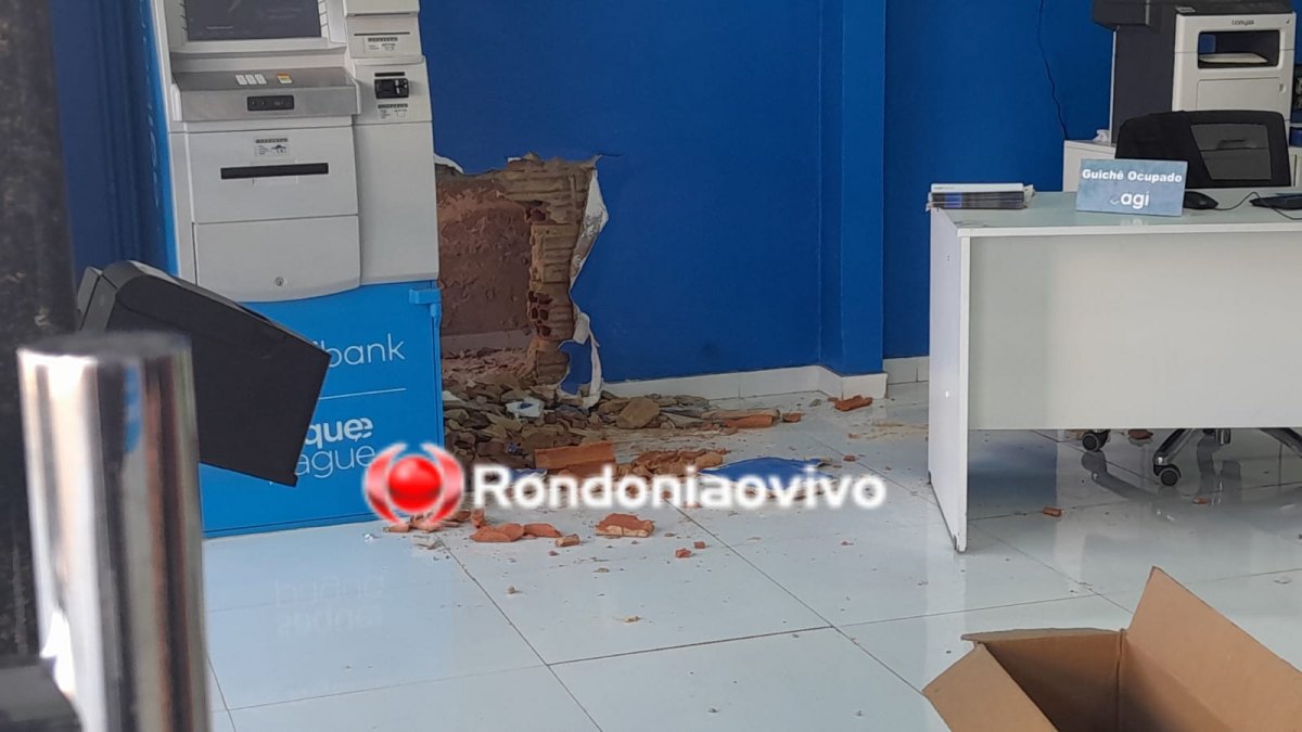 BURACO NA PAREDE: Agência bancária é alvo de criminosos na zona Leste de Porto Velho 