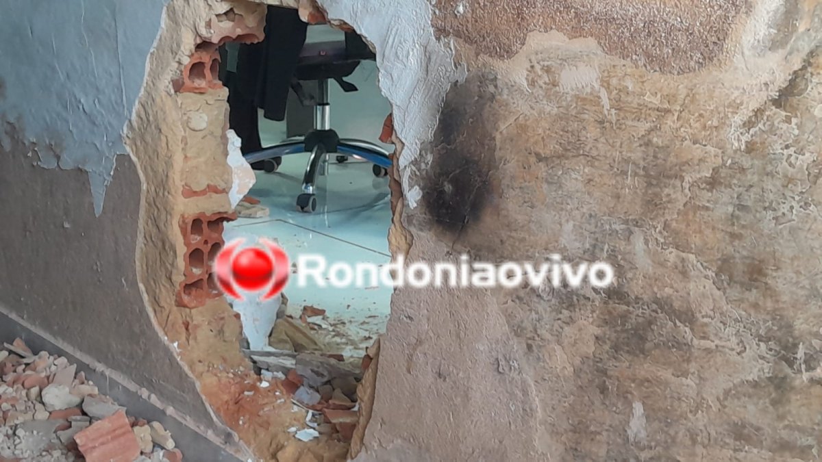 BURACO NA PAREDE: Agência bancária é alvo de criminosos na zona Leste de Porto Velho 