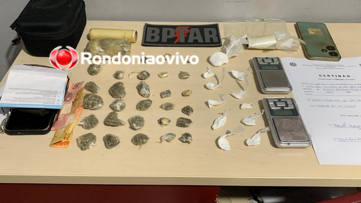 INTERCEPTADOS: 'Mano Sem Simpatia do CV' e comparsa são presos com drogas pelo BPTAR 