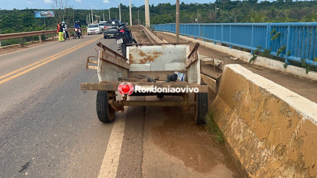 URGENTE: Capotamento de Fiat Strada é registrado na ponte do rio Madeira 