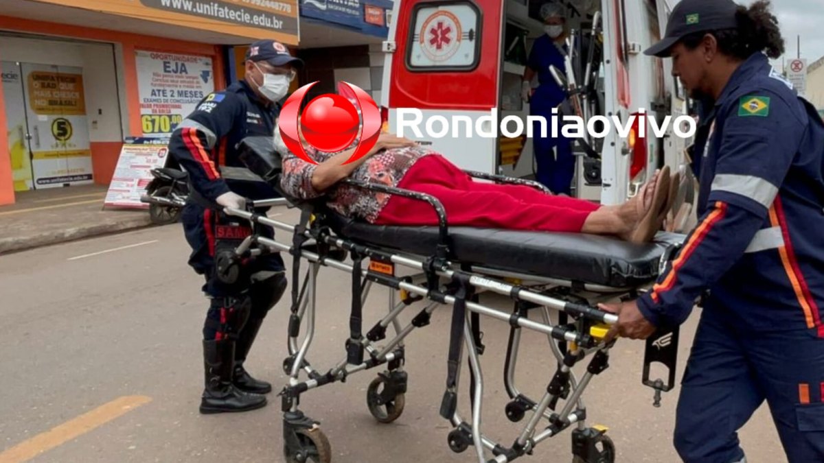 ATINGIDA EM CHEIO: Idosa de 86 anos é atropelada por motocicleta na Amador dos Reis